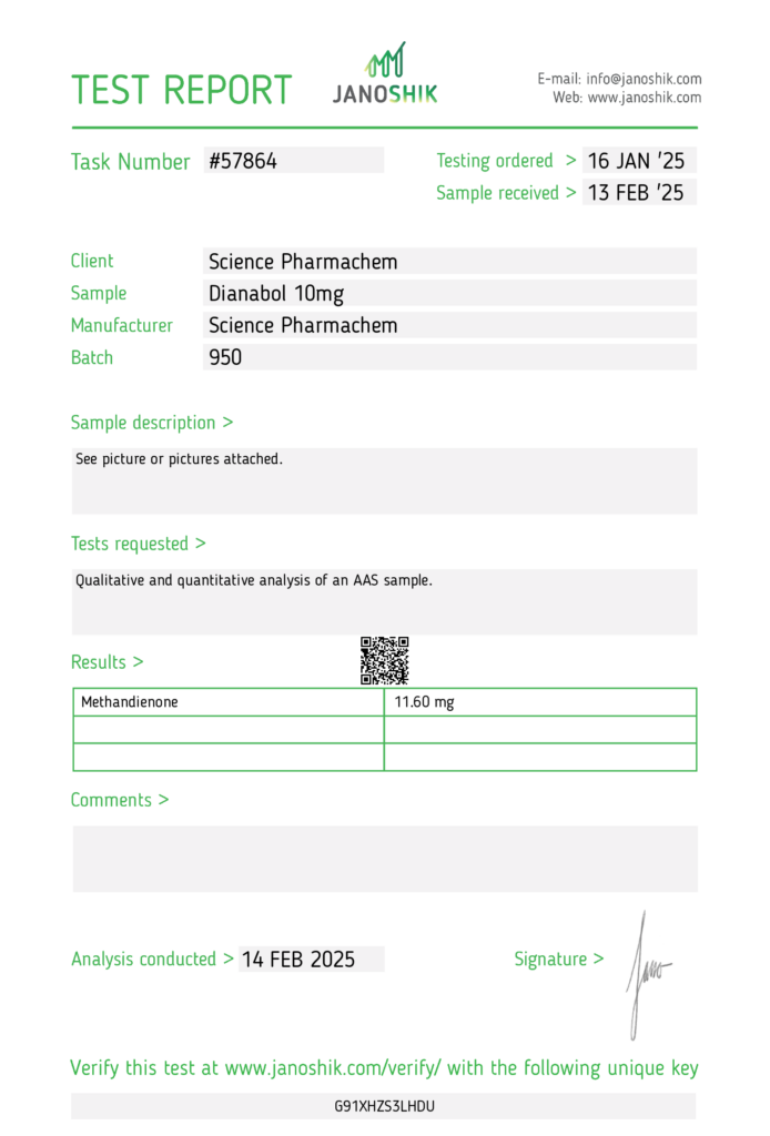 Test Report 57864 Dianabol